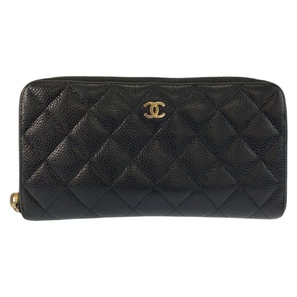 Chanel Matelasse Coco Mark Leather Long Wallet